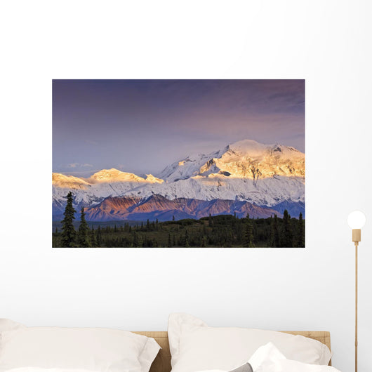 Sunset Glow Mt McKinley Wall Decal Design 1