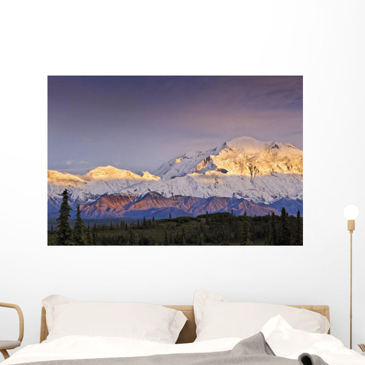 Sunset Glow Mt McKinley Wall Decal Design 1