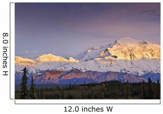 Sunset Glow Mt McKinley Wall Decal Design 1