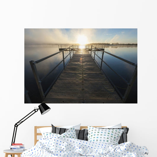 Sunset over Pier Chena Wall Decal