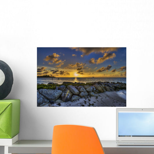 Sunset over Dickenson Bay Wall Decal Design 3