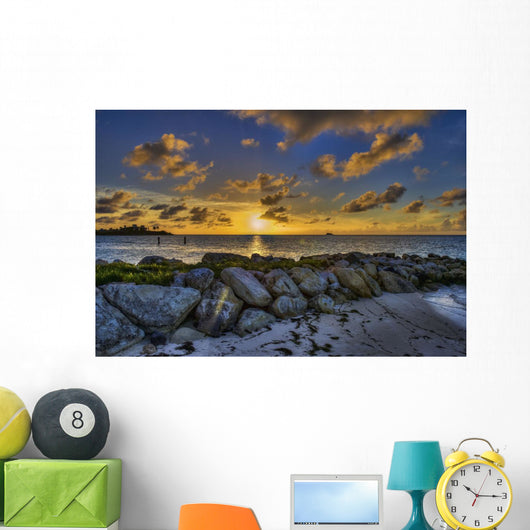 Sunset over Dickenson Bay Wall Decal Design 3