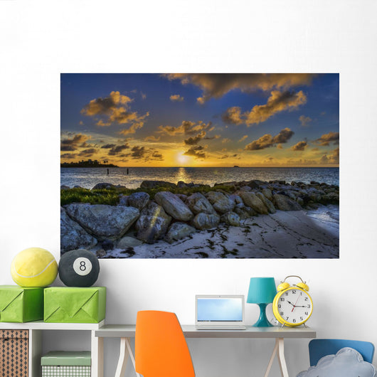 Sunset over Dickenson Bay Wall Decal Design 3