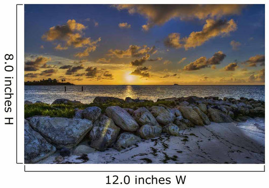Sunset over Dickenson Bay Wall Decal Design 3