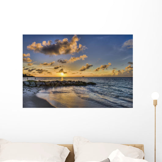 Sunset over Dickenson Bay Wall Decal Design 2