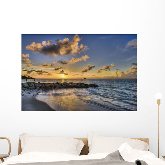 Sunset over Dickenson Bay Wall Decal Design 2