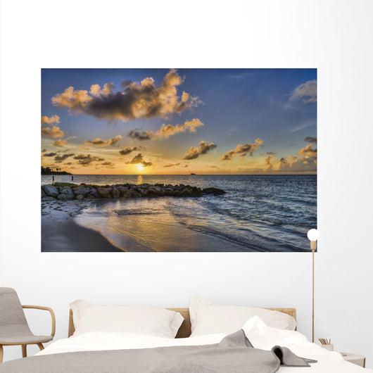 Sunset over Dickenson Bay Wall Decal Design 2