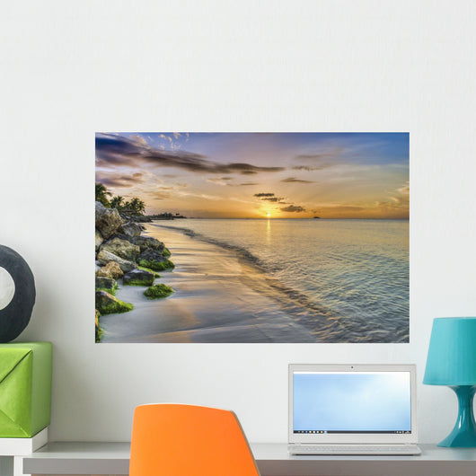 Sunset over Dickenson Bay Wall Decal Design 1