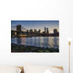 Manhattan Skyline Twilight with Wall Decal