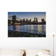 Manhattan Skyline Twilight with Wall Decal