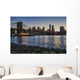 Manhattan Skyline Twilight with Wall Decal