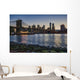Manhattan Skyline Twilight with Wall Decal