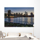 Manhattan Skyline Twilight with Wall Decal