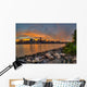 Sunset over Manhattan Skyline Wall Decal