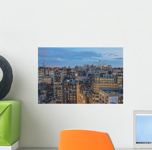 Lower Manhattan Twilight Wall Decal