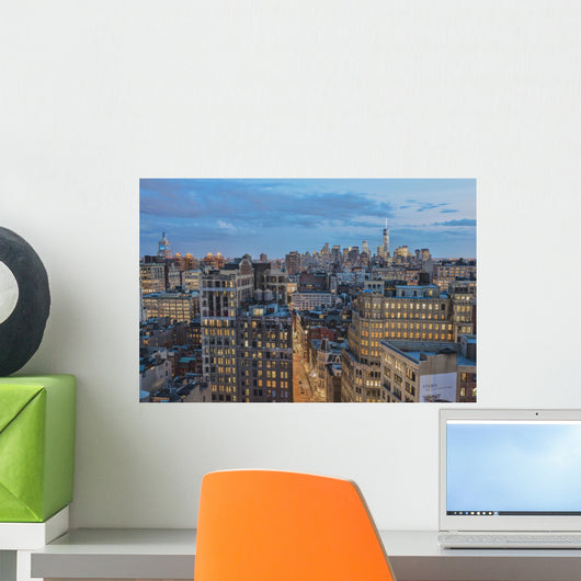 Lower Manhattan Twilight Wall Decal
