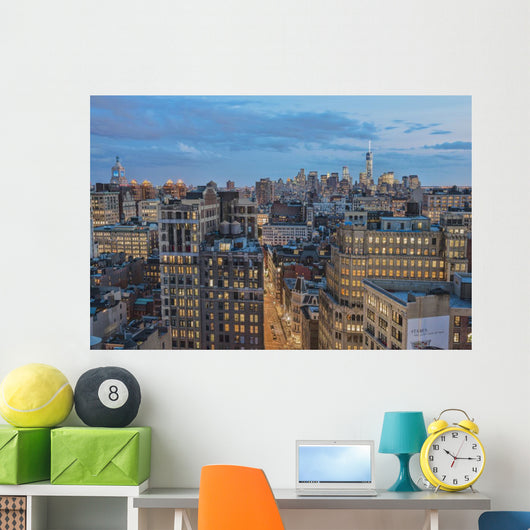 Lower Manhattan Twilight Wall Decal