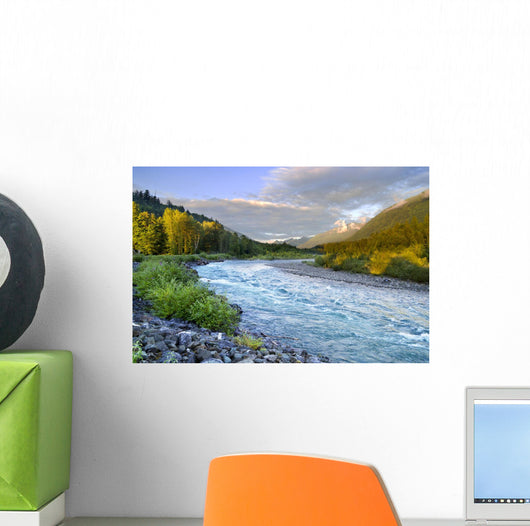 Rushing River and Autumn Wall Decal