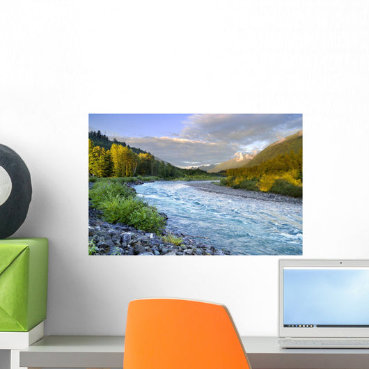 Rushing River and Autumn Wall Decal