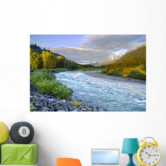 Rushing River and Autumn Wall Decal