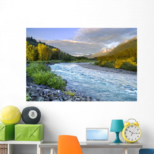 Rushing River and Autumn Wall Decal