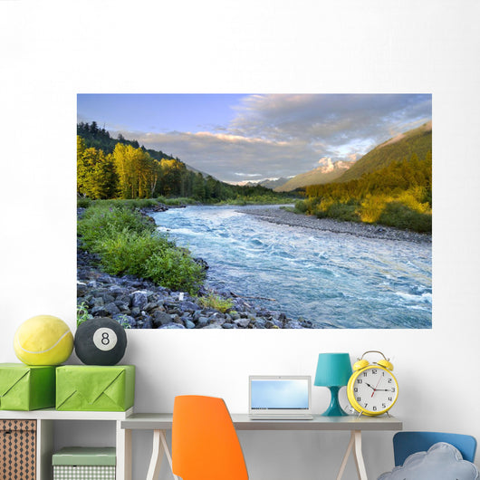 Rushing River and Autumn Wall Decal