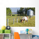 White and Brown Horse Wall Decal