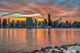 Sunset over Manhattan Gantry Wall Decal