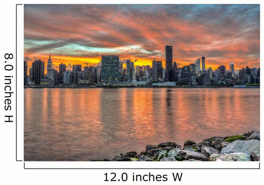 Sunset over Manhattan Gantry Wall Decal