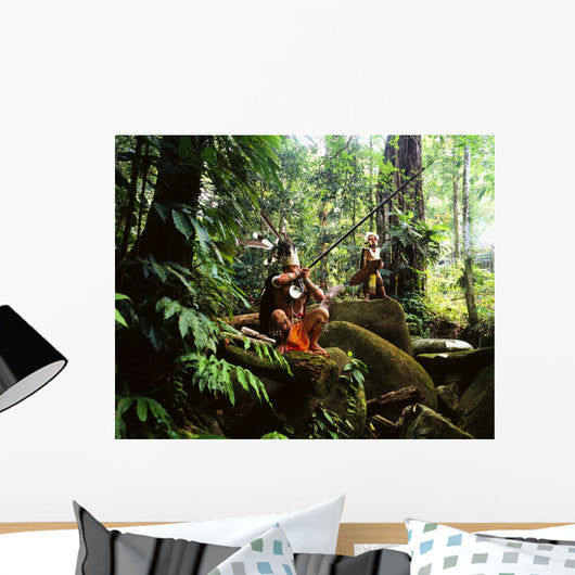 Sarawak Men Dressed Traditional Wall Decal