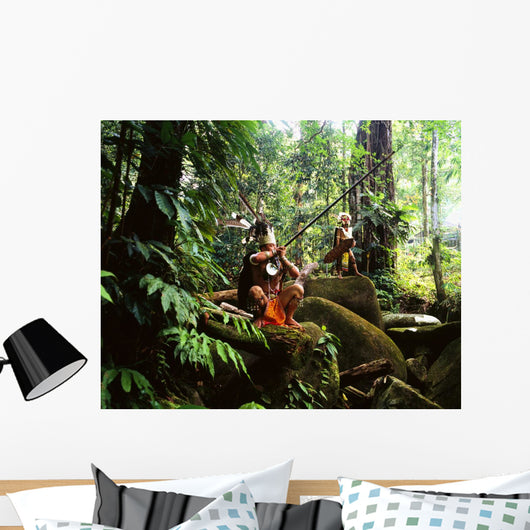Sarawak Men Dressed Traditional Wall Decal