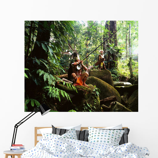 Sarawak Men Dressed Traditional Wall Decal