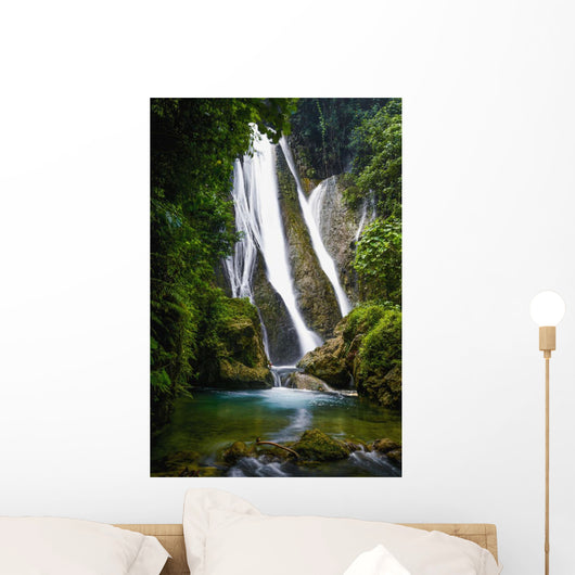 Waterfall over Moss Covered Wall Decal