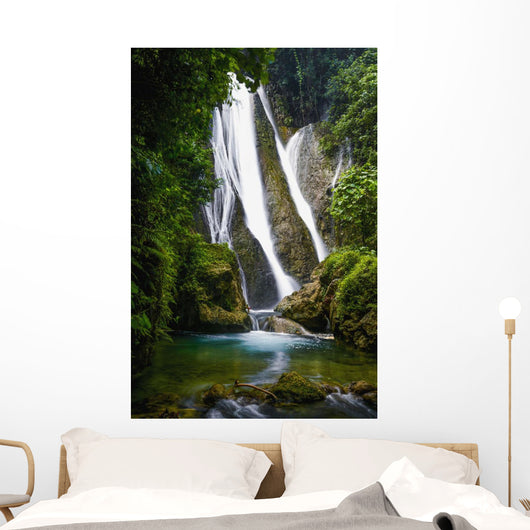 Waterfall over Moss Covered Wall Decal