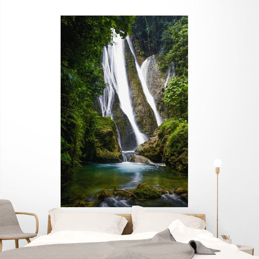 Waterfall over Moss Covered Wall Decal