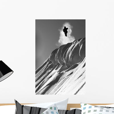 Professional Snowboarder Wall Decal Design 2 shown on a wall