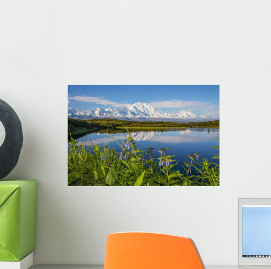 Scenic Mt McKinley Reflecting Wall Decal Design 2