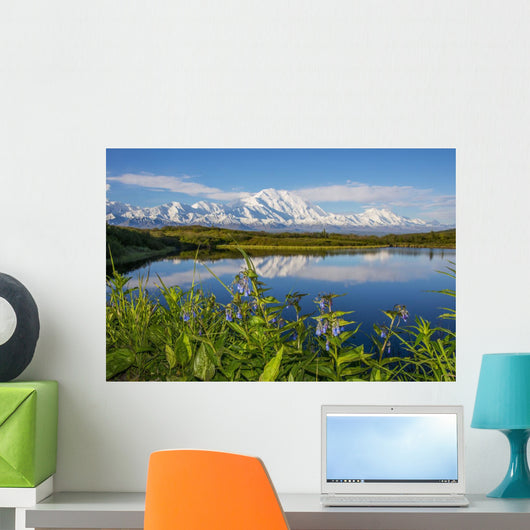 Scenic Mt McKinley Reflecting Wall Decal Design 2