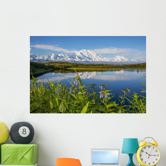Scenic Mt McKinley Reflecting Wall Decal Design 2