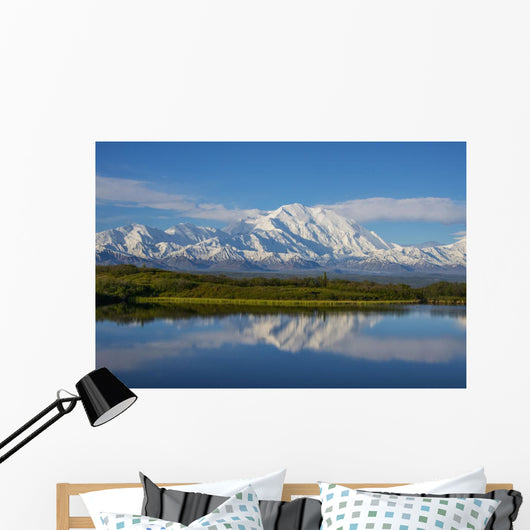 Scenic Mt McKinley Reflecting Wall Decal Design 1