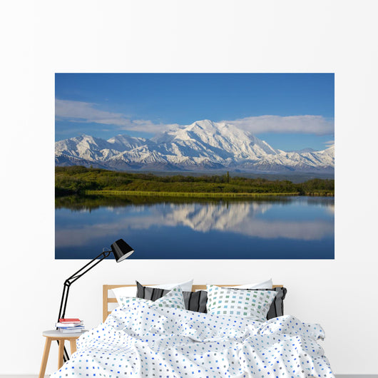 Scenic Mt McKinley Reflecting Wall Decal Design 1