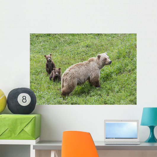 Sow with Spring Cubs Wall Decal