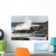Wave Crashing into Rocky Wall Decal