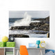 Wave Crashing into Rocky Wall Decal