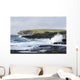 Waves Crashing into Rocky Wall Decal