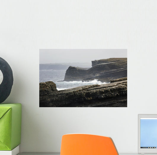 Rugged Dark Rocky Cliffs Wall Decal