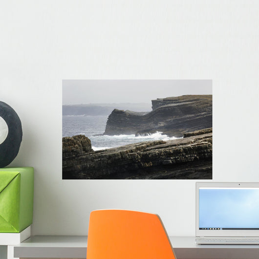 Rugged Dark Rocky Cliffs Wall Decal