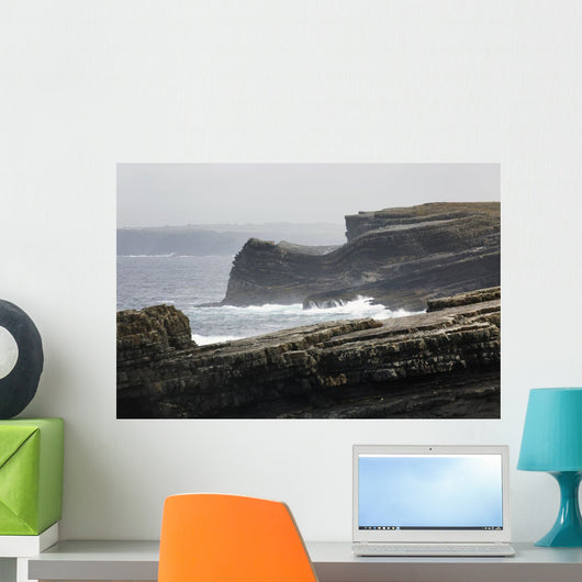Rugged Dark Rocky Cliffs Wall Decal