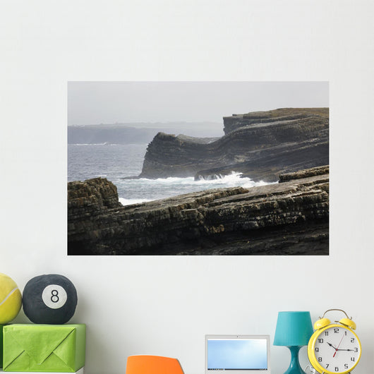 Rugged Dark Rocky Cliffs Wall Decal