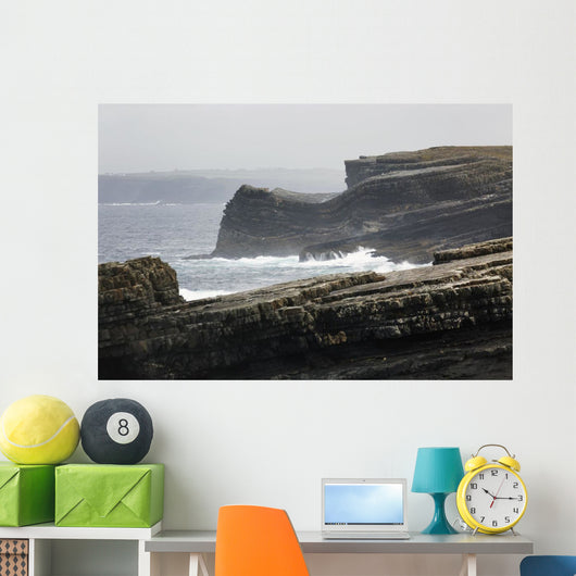 Rugged Dark Rocky Cliffs Wall Decal